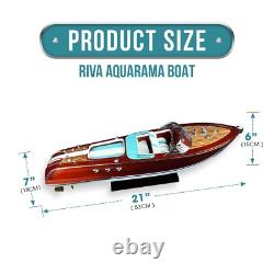 116 Blue Italian Speed Boat Riva Model Ship 21 52cm Unique Christmas Gift