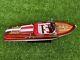 116 Red Riva Aquarama 21 Red Wood Model Boat Handmade Italian Speed Boat