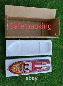 116 Red Riva Aquarama 21 Red Wood Model Boat Handmade Italian Speed Boat