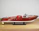 116 Red Riva Aquarama Exclusive Speed Boat 21'' Wooden Handmade Ship Model