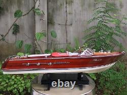 116 Red Riva Aquarama Wooden Handmade Italian Speed Boat 21L Special Gift