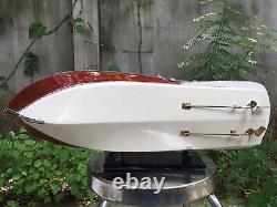 116 Red Riva Aquarama Wooden Model 21'' Speed Boat Ship Gift Decoration