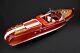 116 Red Riva Aquarama Wooden Model Boat Handmade Model Italian Exotic Wood 21