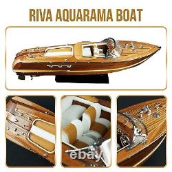 116 Riva Aquarama Exclusive Speed Boat 21 Handmade Wooden Ship Model for Decor