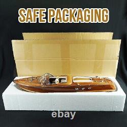 116 Riva Aquarama Exclusive Speed Boat 21 Handmade Wooden Ship Model for Decor