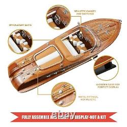 116 Riva Aquarama Wooden Model Boat 21 Handmade Wooden Ship Model for Decor
