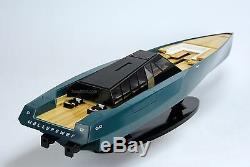 118 Wally Power Luxury Motor Yacht Handmade Wooden Race Boat Model