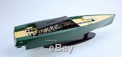 118 Wally Power Luxury Motor Yacht Handmade Wooden Racing Boat Model