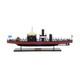 11 Black And Red Solid Wood Hand Painted 1862 Uss Monitor Model Boat