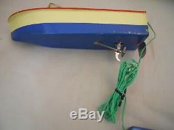 11 Remote Control Runner Wood Boat Model 1950s with Original Box