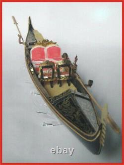 120 Classic Venice yacht model Wedding Gondola wooden model kit dating boat