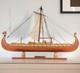 13 Wood Brown Solid Wood Hand Painted Model Boat Tabletop Sculpture