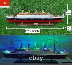 1440 RMS Titanic Wooden Model Ship White Star Line 23 60CM Nautical Decoration