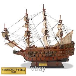 1440 Sovereign Of The Seas Ship Wooden Model Ship Warship Decor 24