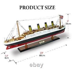 1440 Vintage Titanic Ship Model 23L Wooden Handcrafted Boat Office Decor, Gift