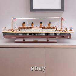 14 Black and Red Solid Wood Hand Painted 1912 RMS Titanic Large Model Boat