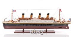 14 Black and Red Solid Wood Hand Painted 1912 RMS Titanic Large Model Boat