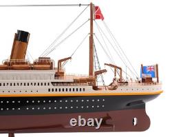 14 Black and Red Solid Wood Hand Painted 1912 RMS Titanic Large Model Boat
