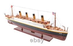 14 Black and Red Solid Wood Hand Painted 1912 RMS Titanic Large Model Boat