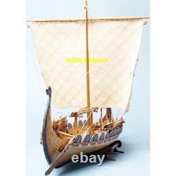 150 Ship wooden model Classical Wooden Sailing Boat Scale Decoration Wood