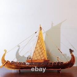 150 Viking Ship Wooden Scale Sailing Boat Wood Scale Ship Assembly Model Kit