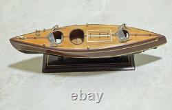 16 Chris Craft Triple Cockpit Assembled Mohogany Model Classic Speed Boat