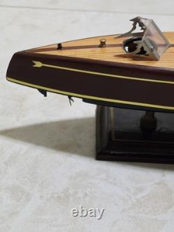 16 Chris Craft Triple Cockpit Assembled Mohogany Model Classic Speed Boat