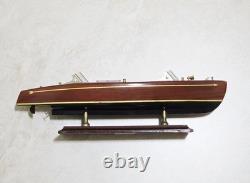 16 Chris Craft Triple Cockpit Assembled Mohogany Model Classic Speed Boat