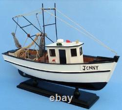 16 FISHING BOAT MODEL Forrest Gump Jenny Wooden Replica Shrimp Ship Assembled