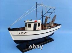 16 FISHING BOAT MODEL Forrest Gump Jenny Wooden Replica Shrimp Ship Assembled