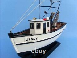 16 FISHING BOAT MODEL Forrest Gump Jenny Wooden Replica Shrimp Ship Assembled
