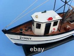 16 FISHING BOAT MODEL Forrest Gump Jenny Wooden Replica Shrimp Ship Assembled