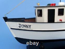 16 FISHING BOAT MODEL Forrest Gump Jenny Wooden Replica Shrimp Ship Assembled