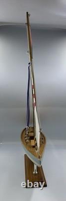 16 MODEL Wood Sailboat Sailing Boat Quality Wood Home Decor 20.5 Tall-Colorful