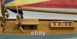 16 MODEL Wood Sailboat Sailing Boat Quality Wood Home Decor 20.5 Tall-Colorful