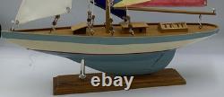 16 MODEL Wood Sailboat Sailing Boat Quality Wood Home Decor 20.5 Tall-Colorful