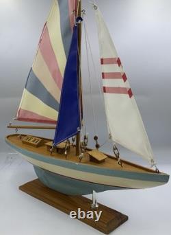 16 MODEL Wood Sailboat Sailing Boat Quality Wood Home Decor 20.5 Tall-Colorful