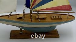 16 MODEL Wood Sailboat Sailing Boat Quality Wood Home Decor 20.5 Tall-Colorful