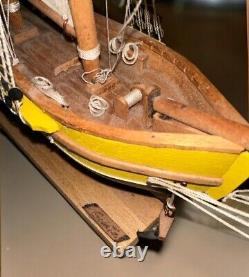 16 Vintage Wood Model Ship Boat Goleta