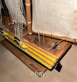 16 Vintage Wood Model Ship Boat Goleta