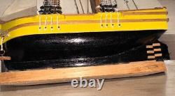 16 Vintage Wood Model Ship Boat Goleta