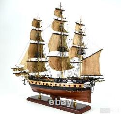 1799 USS Essex Tall Sailing Ship Model 32 Handcrafted Wooden Ship Model, 34 L