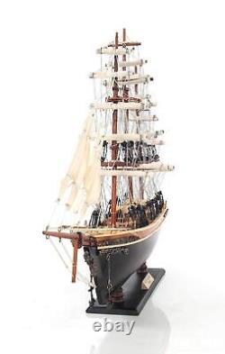 17 Brown Wood and Metal Hand Painted Cutty Sark Model Boat Tabletop Sculpture