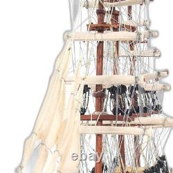 17 Brown Wood and Metal Hand Painted Cutty Sark Model Boat Tabletop Sculpture