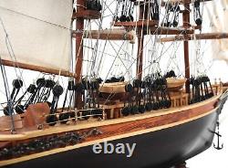 17 Brown Wood and Metal Hand Painted Cutty Sark Model Boat Tabletop Sculpture
