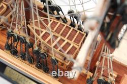 17 Brown Wood and Metal Hand Painted Cutty Sark Model Boat Tabletop Sculpture