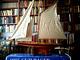 1895 America's Cup Defender 37 Wooden Model Pond Yacht Sail Boat With Stand