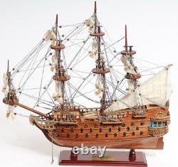 18 Wood Brown Solid Wood Hand Painted San Felipe 1690 Small Model Boat