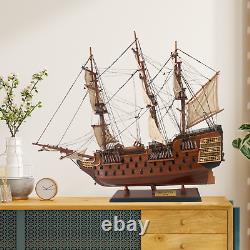 190 HMS Victory Wooden Ship Model Warship Decor Home 24
