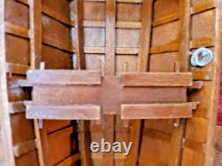 1920's LONGBOAT ROWING MODEL, 14 SIDE-BY-SIDE OARSMEN, ASSEMBLED IN BOX
